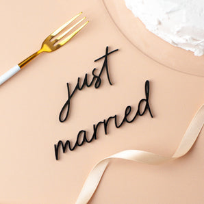 Just Married Cake Charm Set
