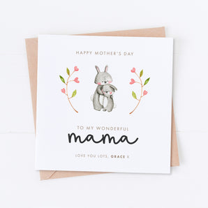 My Wonderful Mama Bunny Mother's Day Card