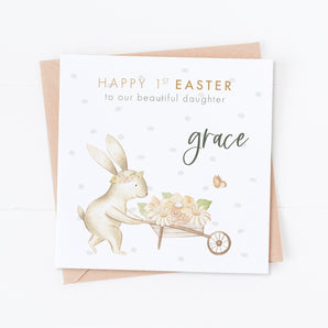 Girl Happy 1st Easter Card