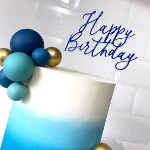 Happy Birthday "Floating" Cake Topper