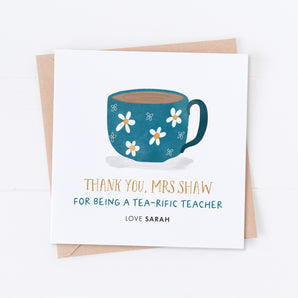 Tea-Rific Teacher, Thank You Card