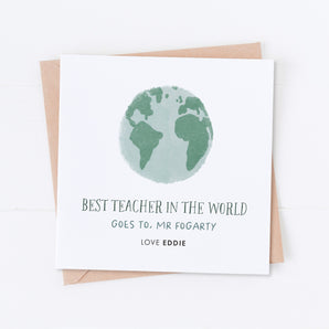 Best Teacher In The World, Thank You Card