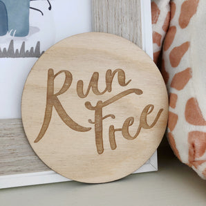 "Run Free" Nursery Plaque