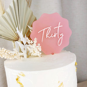 "Age" Double Layered Cake Topper