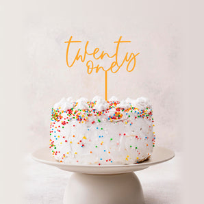 "Age in Text" Cake Topper