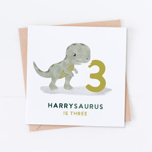 T-Rex 'Saurus' Chomp Birthday Card
