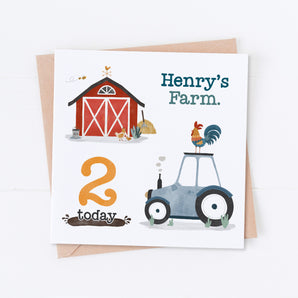 Farmyard Tractor Birthday Card