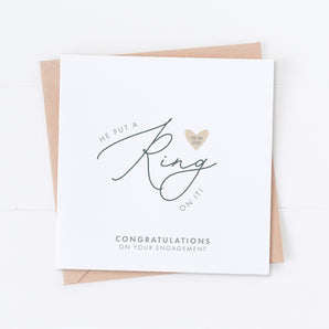 He Put a Ring On It, Date Card