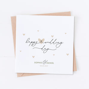 Happy Wedding Day, Names & Date Card