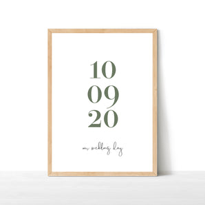 'Our Wedding Day' Special Date Print