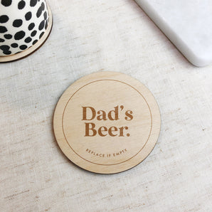 Dad's Beer Personalised Coaster