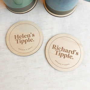 Favourite Drink Personalised Coaster