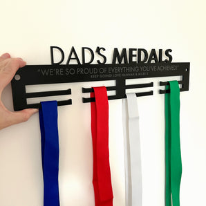 Personalised Black Acrylic Medal Hanger