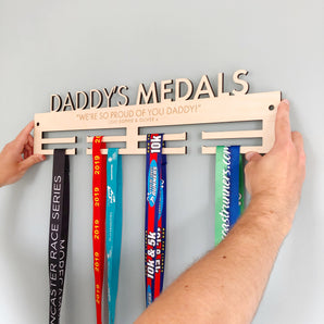 Daddy's Medals Personalised Medal Hanger