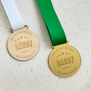 Personalised Best Daddy In The World Medal