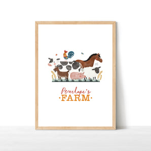 Farm Yard Animals Print