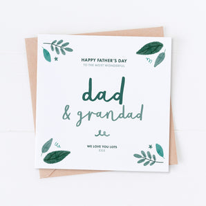 Wonderful Dad and Grandfather Father's Day Card