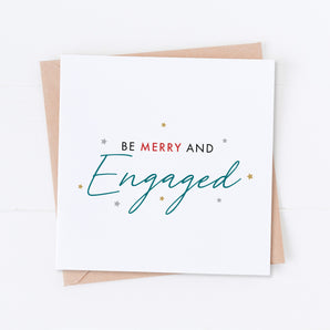 Be Merry and Engaged Christmas Card