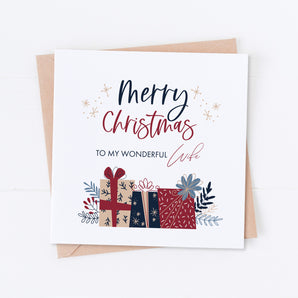 Wife Christmas Gifts Card