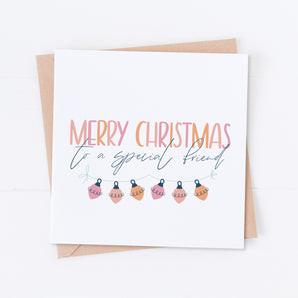 Special Friend Christmas Lights Card