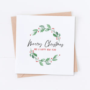 Wreath Christmas Card