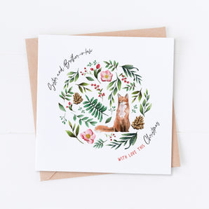 Rustic Fox Christmas Card