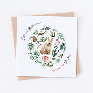 Rustic Rabbit Christmas Card