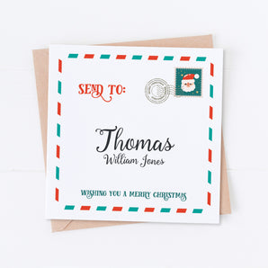 Christmas Envelope Letter Card