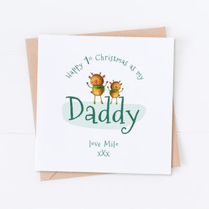 Reindeer 1st Christmas as a Daddy Card