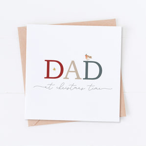 Dad at Christmas Time Card