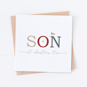 Son at Christmas Time Card