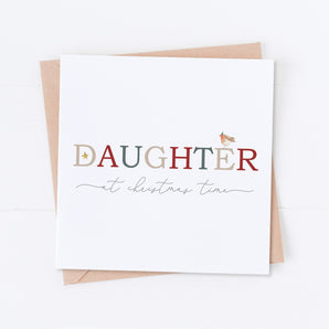 Daughter at Christmas Time Card