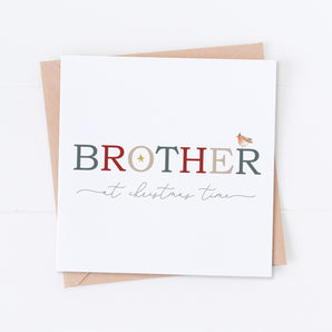 Brother at Christmas Time Card