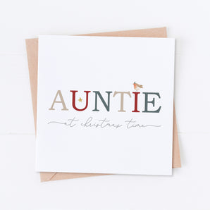 Auntie at Christmas Time Card