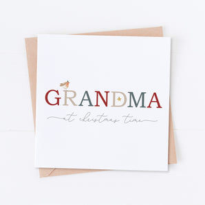 Grandma at Christmas Time Card