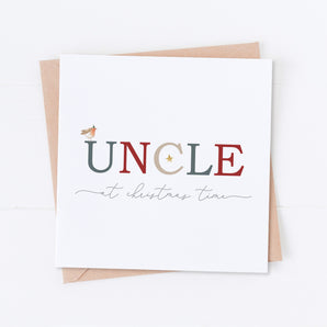 Uncle at Christmas Time Card