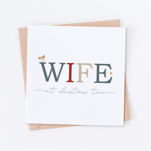 Wife at Christmas Time Card