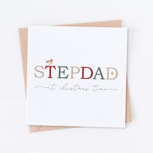 Step Dad at Christmas Time Card