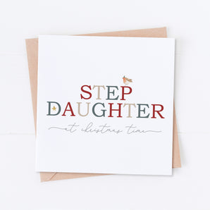 Step Daughter at Christmas Time Card