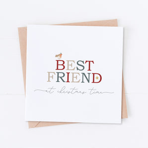 Best Friend at Christmas Time Card