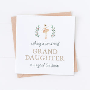 Grand Daughter Magical Christmas Ballerina Card