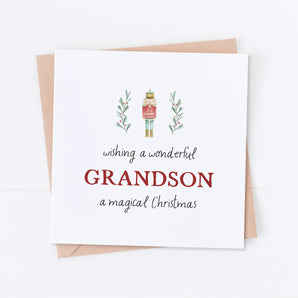 Grand Son Magical Christmas Nutcracker Card