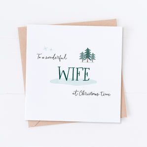 Wife at Christmas Time Card