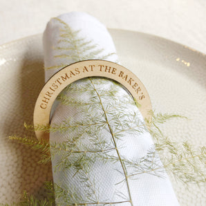 Personalised Family Christmas Napkin Rings