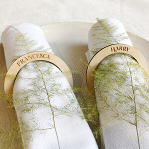 Personalised Names Napkin Rings