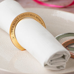 Mirrored Christmas Memories Napkin Rings