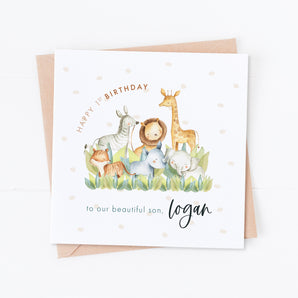 Safari Animals Birthday Card