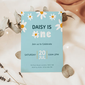 Daisy First Birthday Invitation