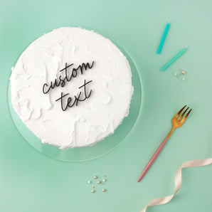 Custom Text Cake Charm Set