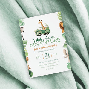 Safari Adventure - Birthday Invitation